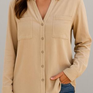 Button-down blouse