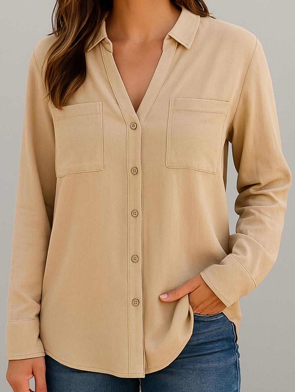 Button-down blouse